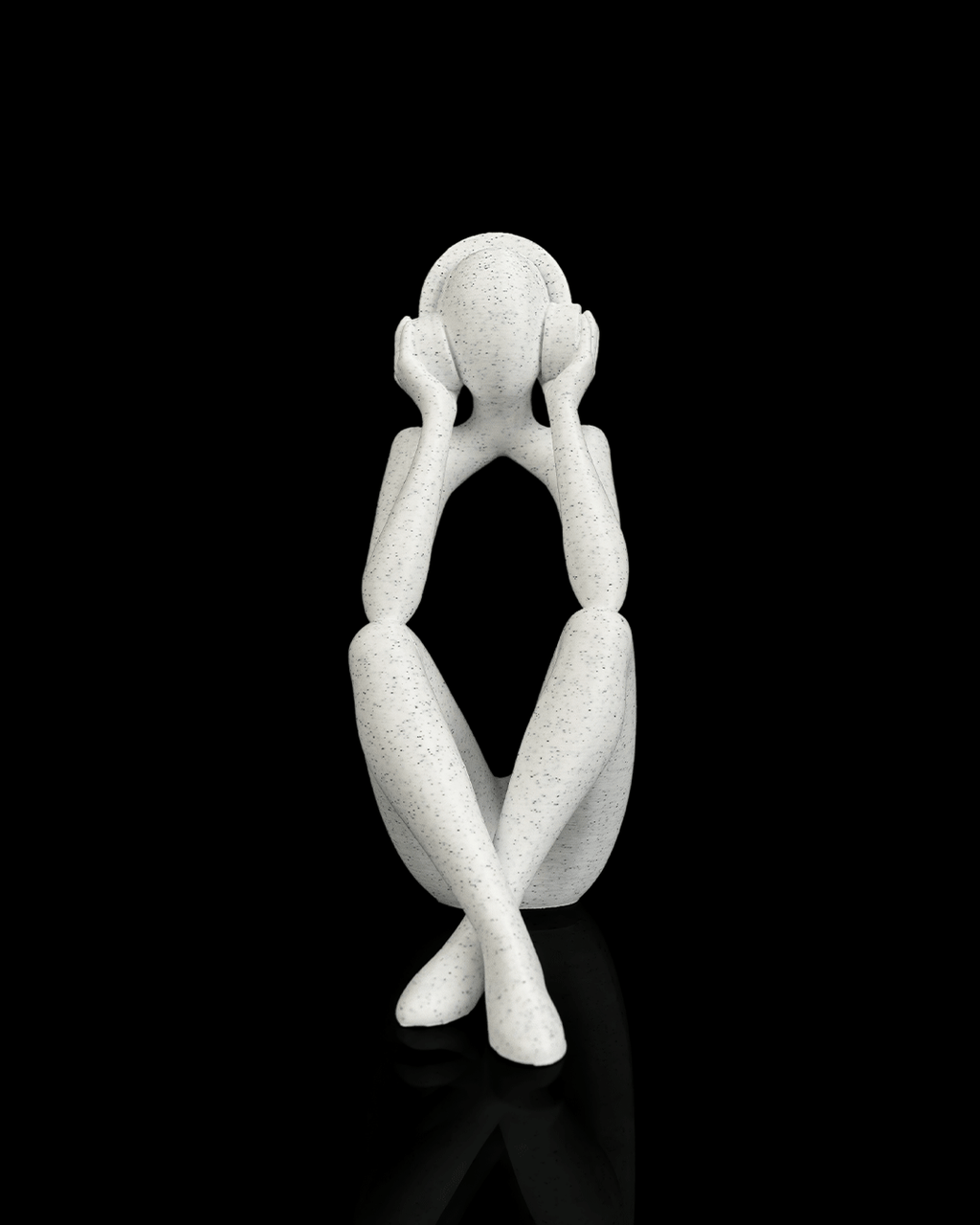 Lost in Sound - Abstract Headphones Figure Sculpture