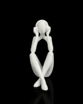 Lost in Sound - Abstract Headphones Figure Sculpture