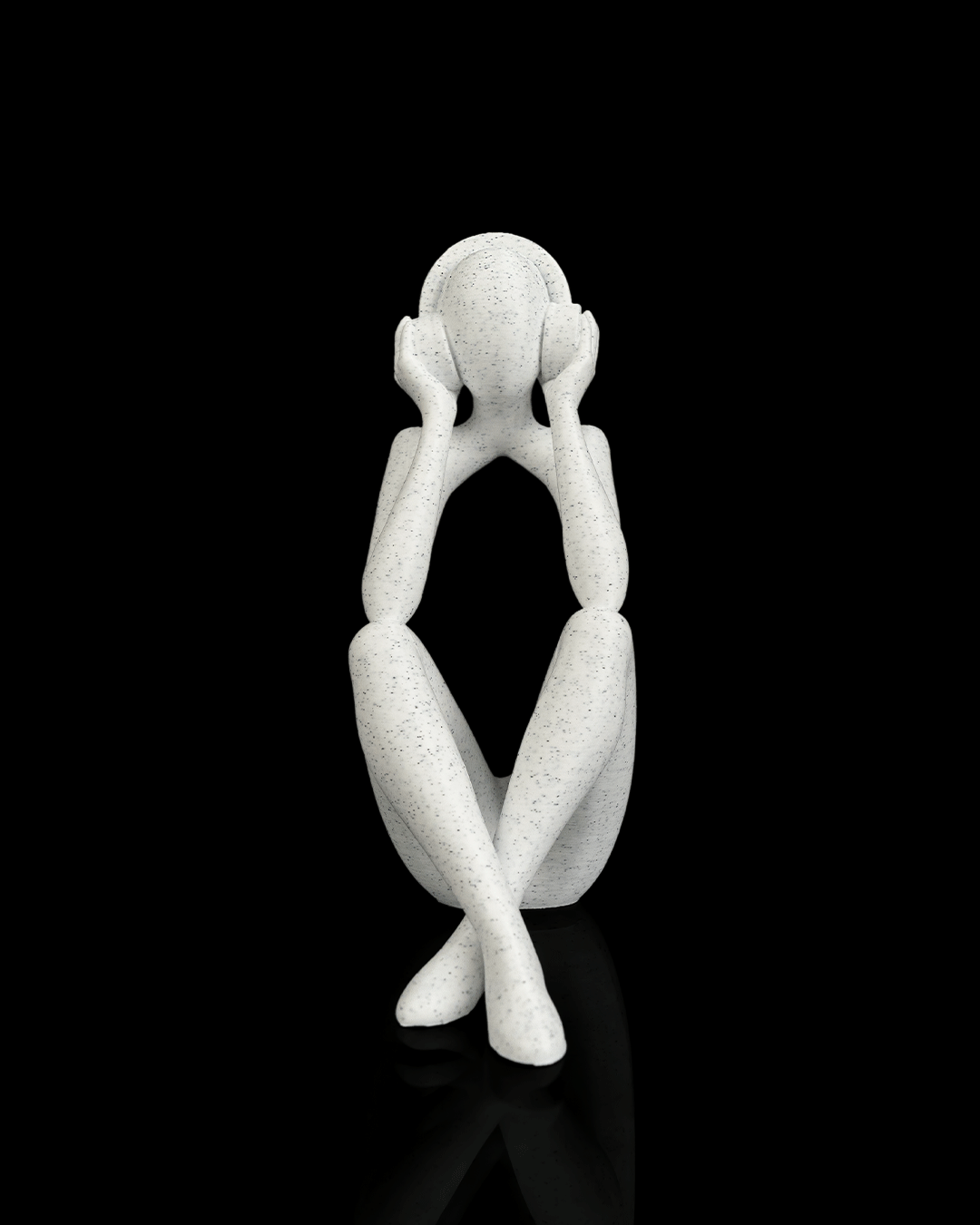 Lost in Sound - Abstract Headphones Figure Sculpture