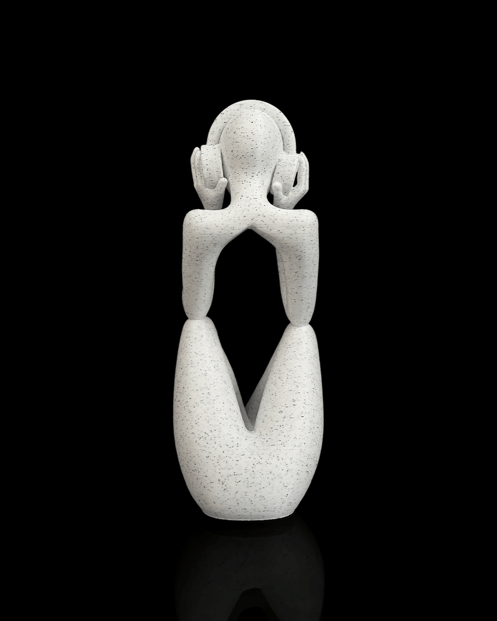 Lost in Sound - Abstract Headphones Figure Sculpture