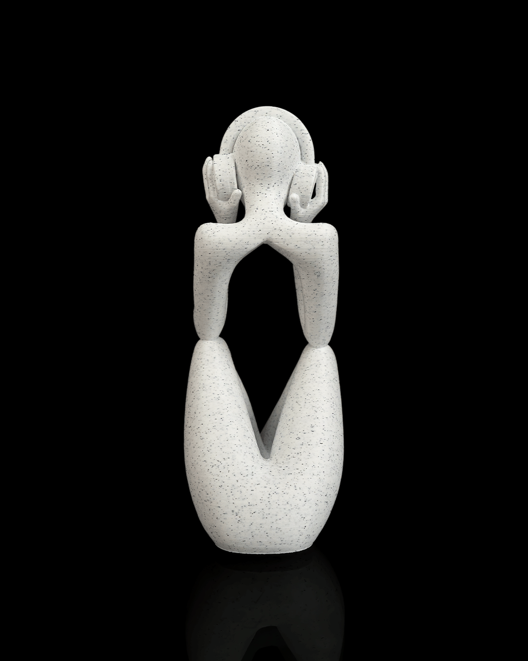 Lost in Sound - Abstract Headphones Figure Sculpture