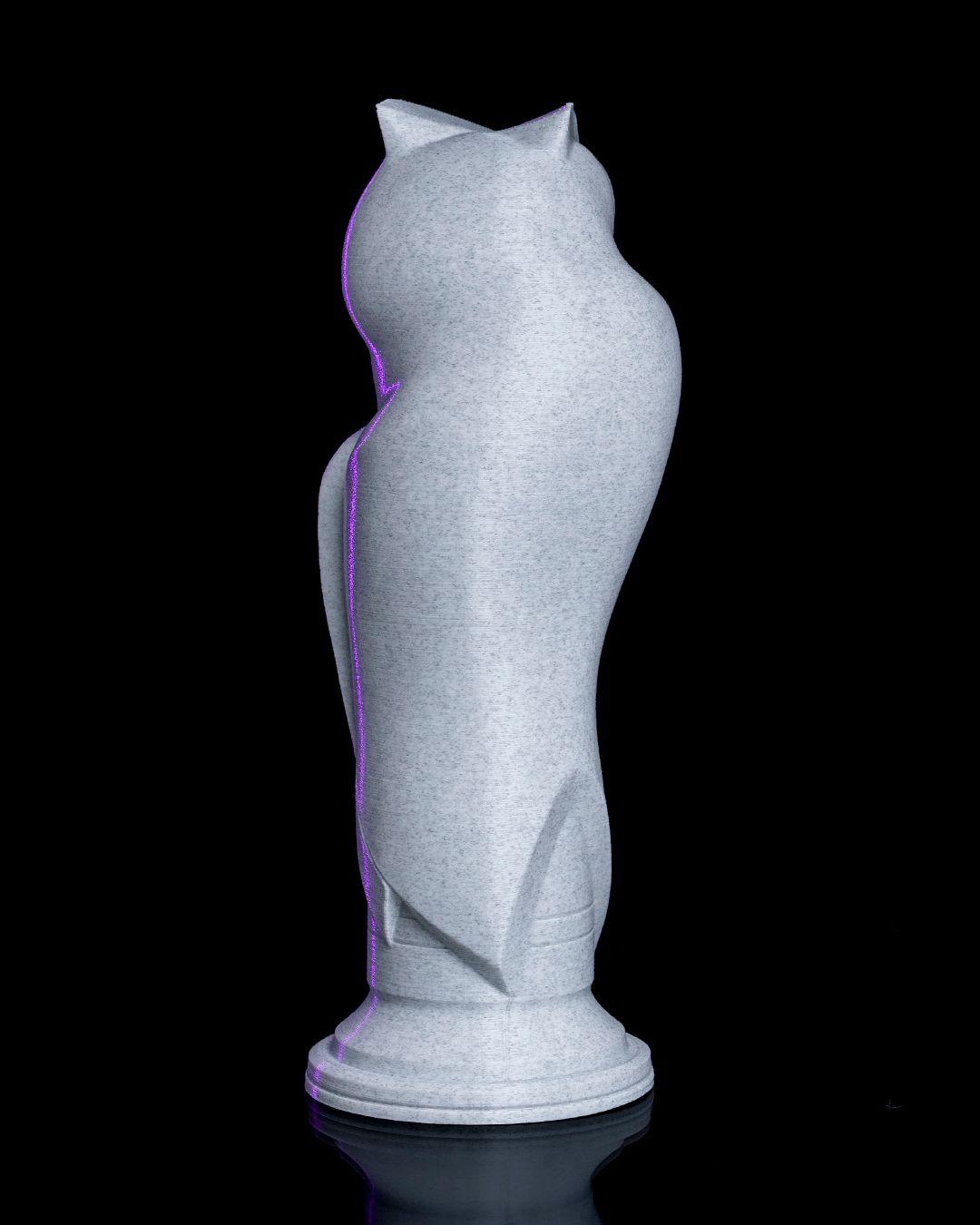 Minimalist Owl Statue | Geometric Faceted Owl Sculpture | 3D Printed Home Decor | Modern Bird Figurine