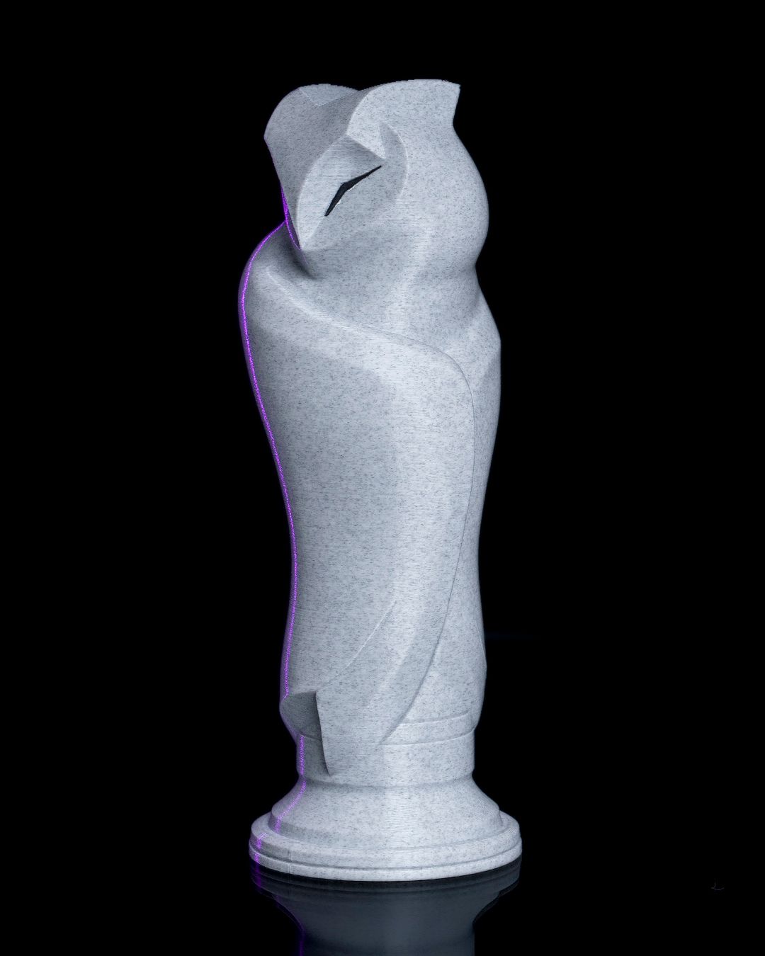 Minimalist Owl Statue | Geometric Faceted Owl Sculpture | 3D Printed Home Decor | Modern Bird Figurine