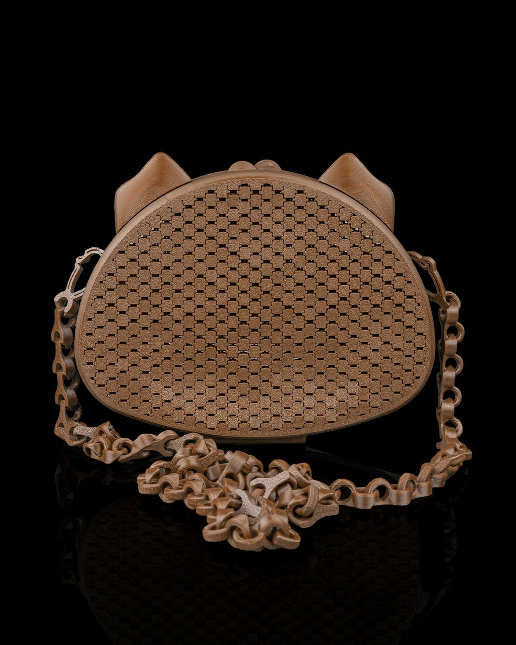 3D Printed Puppy Purse | PuPurse Mesh Crossbody Bag | Dog Ears Handbag with Chain Strap