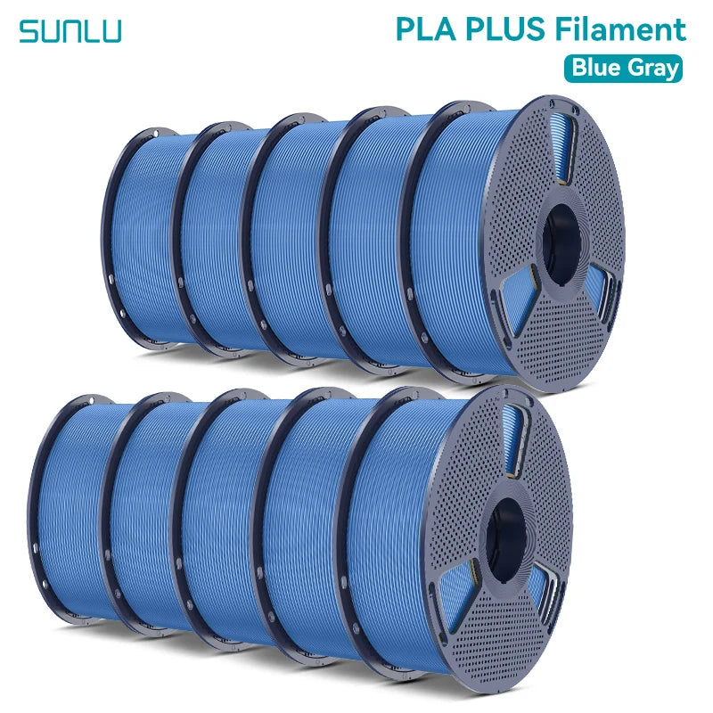 SUNLU Pla Plus 3D Filament 1.75mm Neatly Wound High Toughness Multicolor Plastic PLA+ Filaments for Most FDM 3D Printer 10KG