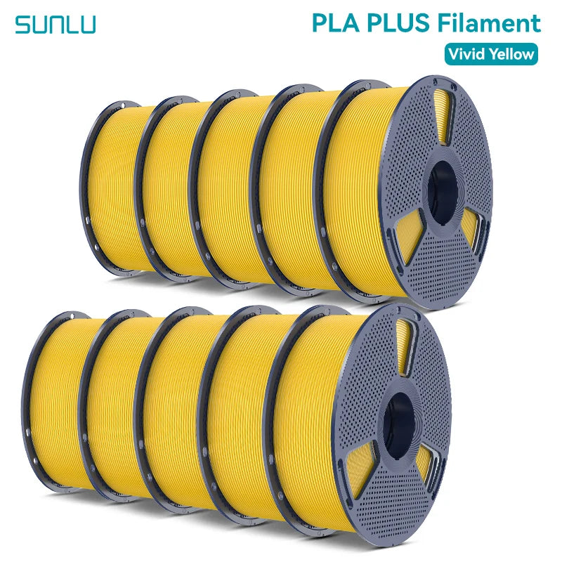 SUNLU Pla Plus 3D Filament 1.75mm Neatly Wound High Toughness Multicolor Plastic PLA+ Filaments for Most FDM 3D Printer 10KG
