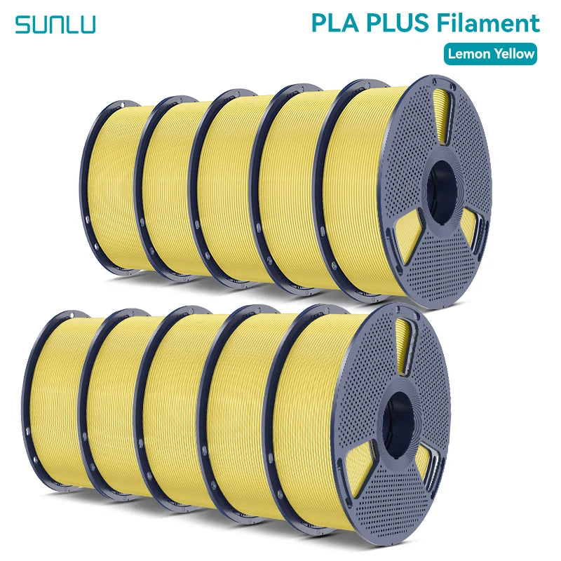 SUNLU Pla Plus 3D Filament 1.75mm Neatly Wound High Toughness Multicolor Plastic PLA+ Filaments for Most FDM 3D Printer 10KG