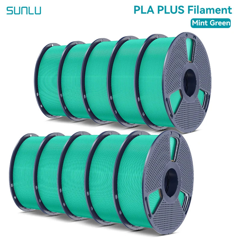 SUNLU Pla Plus 3D Filament 1.75mm Neatly Wound High Toughness Multicolor Plastic PLA+ Filaments for Most FDM 3D Printer 10KG