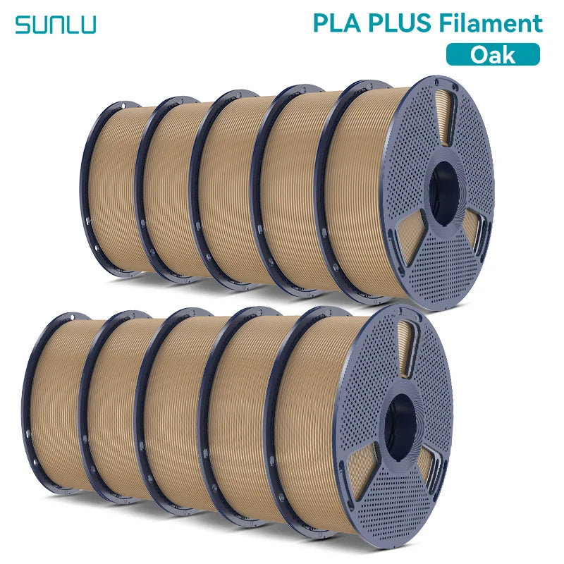 SUNLU Pla Plus 3D Filament 1.75mm Neatly Wound High Toughness Multicolor Plastic PLA+ Filaments for Most FDM 3D Printer 10KG