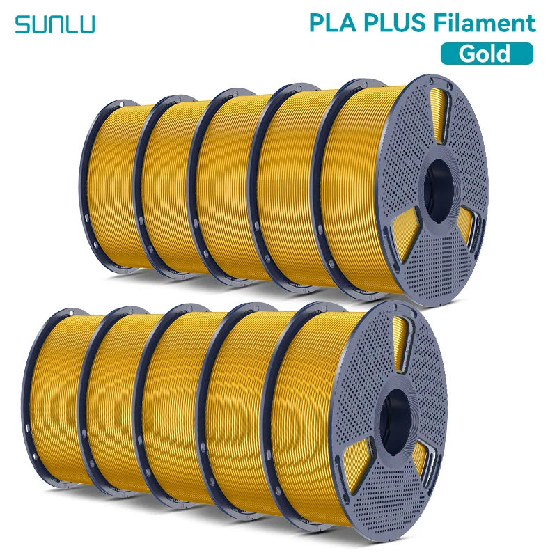 SUNLU Pla Plus 3D Filament 1.75mm Neatly Wound High Toughness Multicolor Plastic PLA+ Filaments for Most FDM 3D Printer 10KG