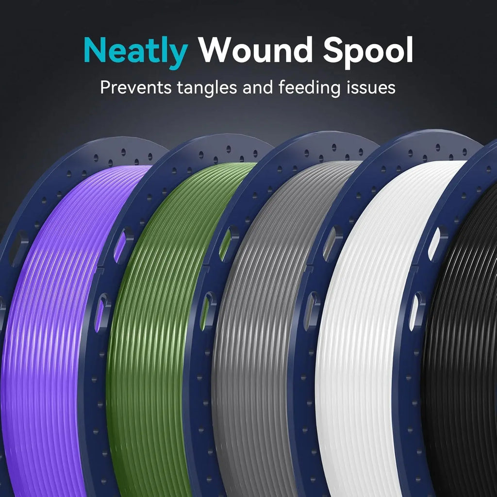 SUNLU Pla Plus 3D Filament 1.75mm Neatly Wound High Toughness Multicolor Plastic PLA+ Filaments for Most FDM 3D Printer 10KG