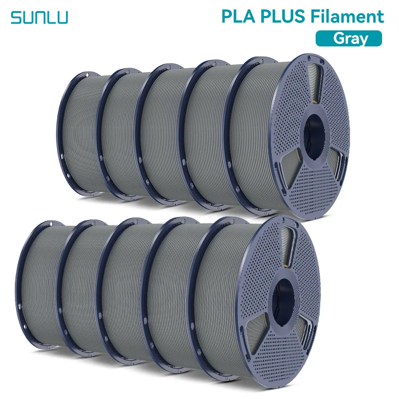 SUNLU Pla Plus 3D Filament 1.75mm Neatly Wound High Toughness Multicolor Plastic PLA+ Filaments for Most FDM 3D Printer 10KG