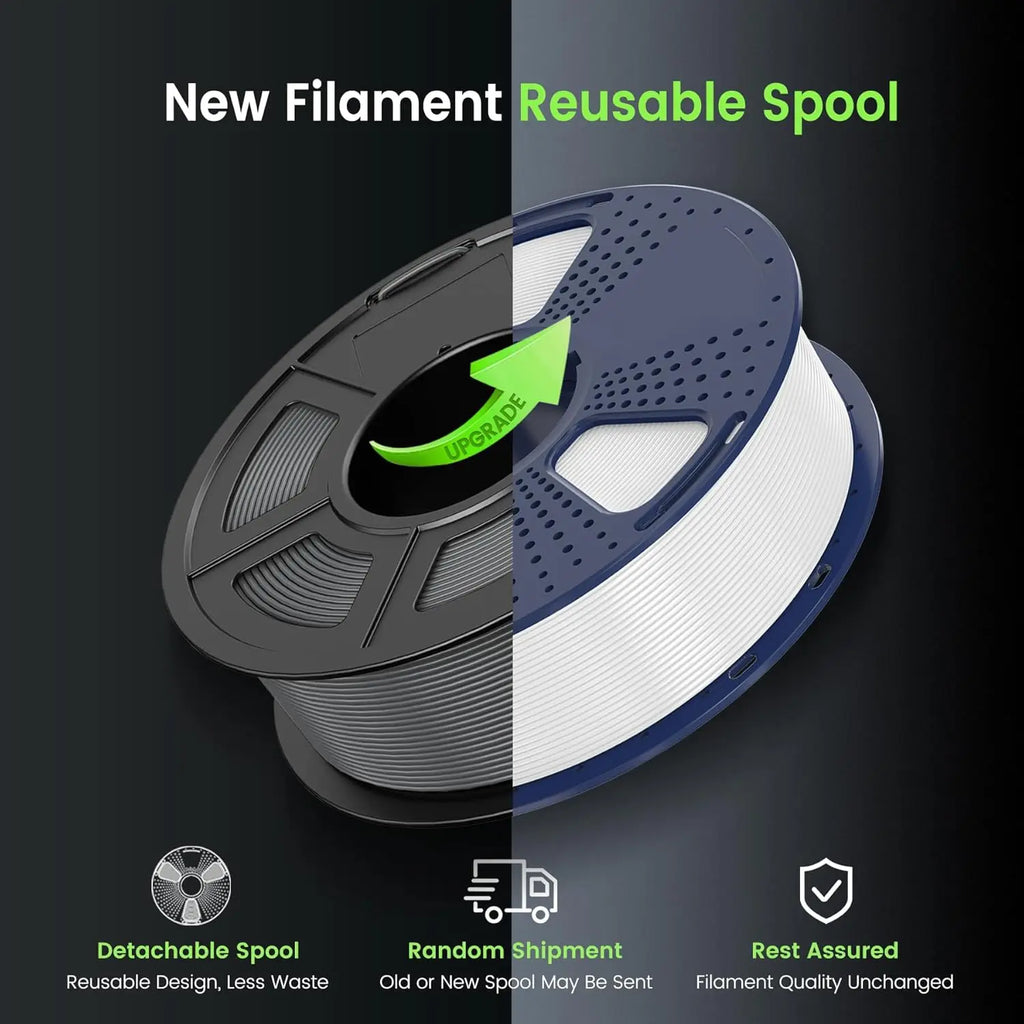 SUNLU PETG 3D Printer Filament 5KG Neatly Wound Good Toughness 1.75mm 3D Filament with Reusable Spool for Most FDM Printer