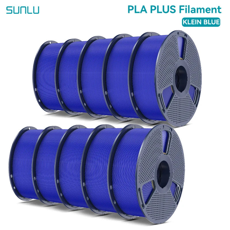 SUNLU Pla Plus 3D Filament 1.75mm Neatly Wound High Toughness Multicolor Plastic PLA+ Filaments for Most FDM 3D Printer 10KG