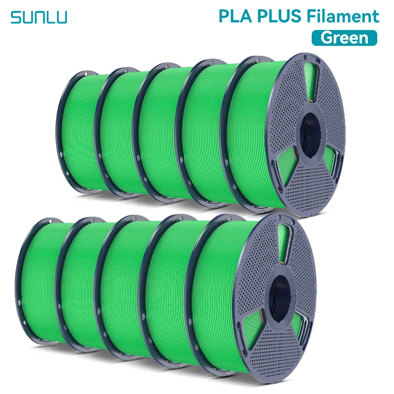SUNLU Pla Plus 3D Filament 1.75mm Neatly Wound High Toughness Multicolor Plastic PLA+ Filaments for Most FDM 3D Printer 10KG