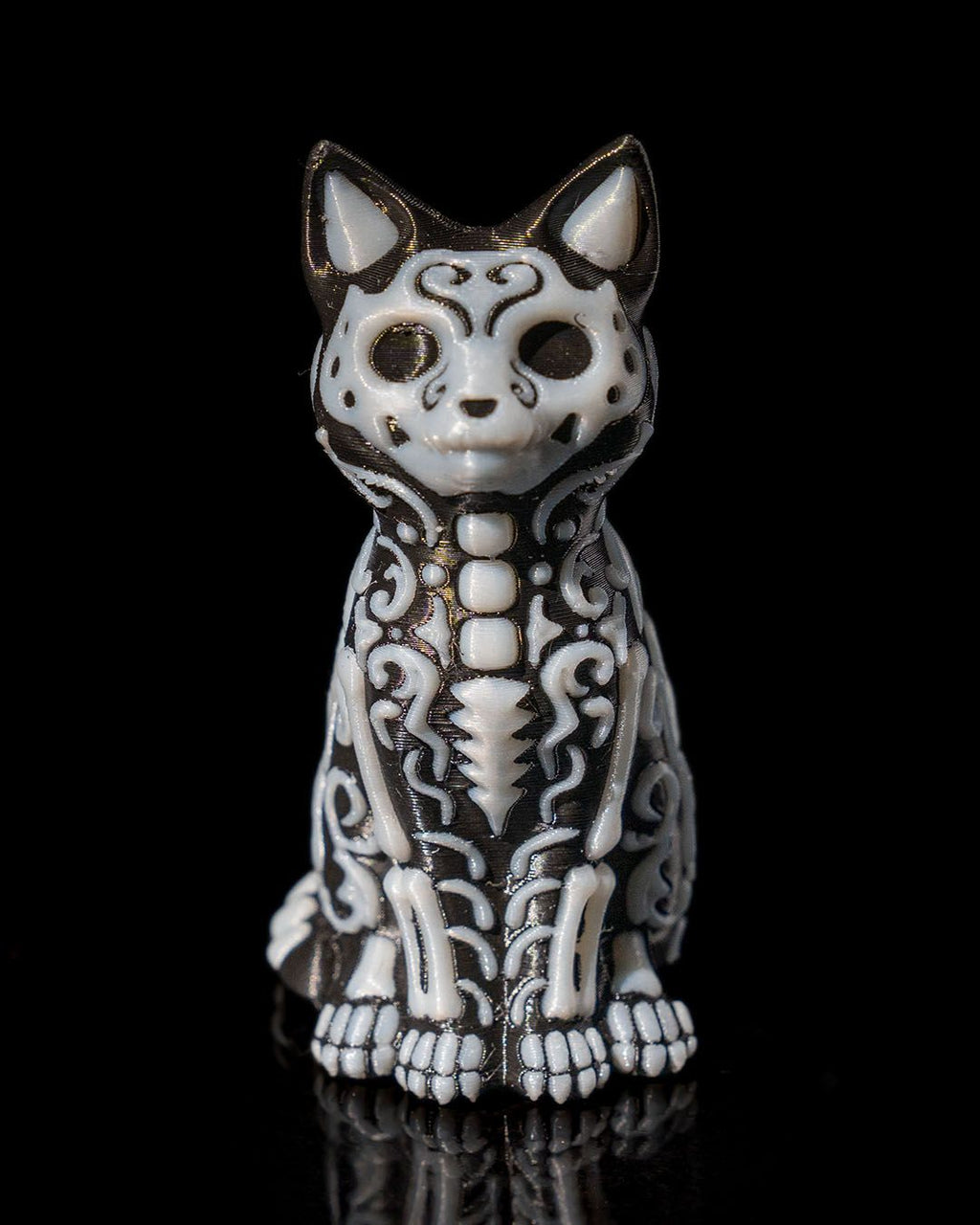 3D Printed Skeleton Pet Figurine | Dia de los Muertos Cat & Dog | Ofrenda Altar Decor | Pet Memorial Gift | Choose One or the Set