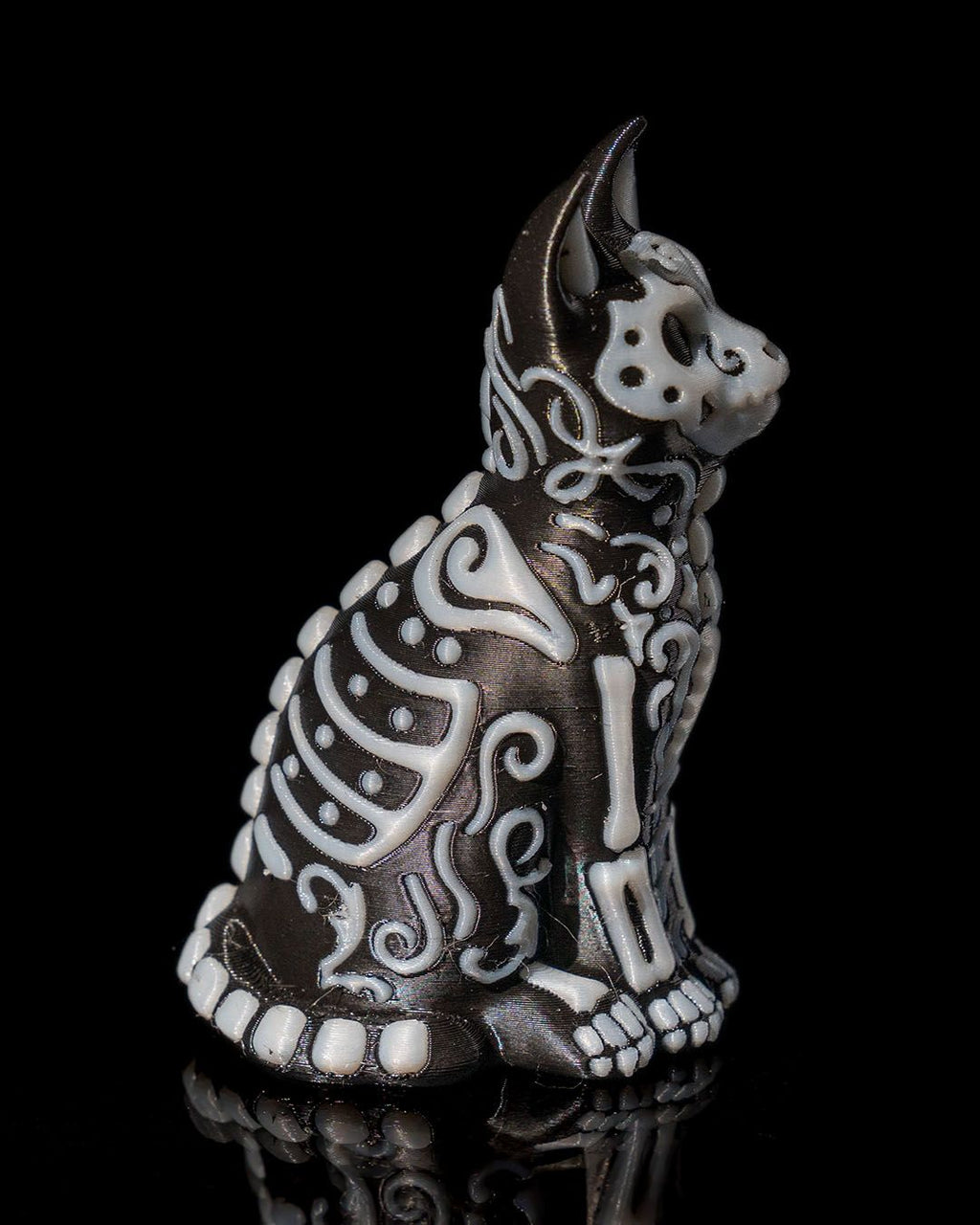 3D Printed Skeleton Pet Figurine | Dia de los Muertos Cat & Dog | Ofrenda Altar Decor | Pet Memorial Gift | Choose One or the Set