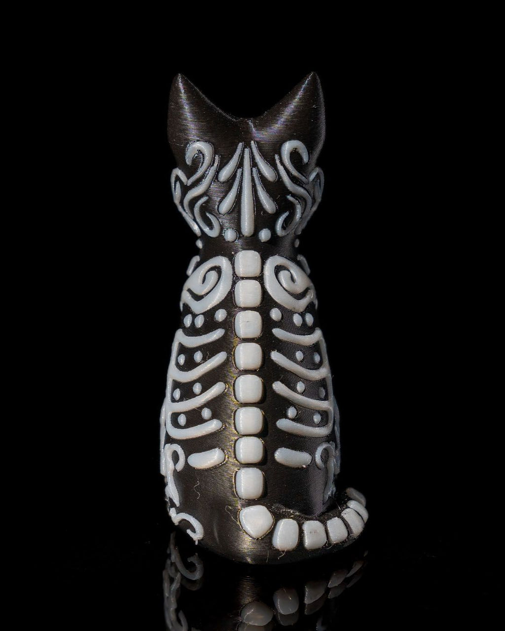 3D Printed Skeleton Pet Figurine | Dia de los Muertos Cat & Dog | Ofrenda Altar Decor | Pet Memorial Gift | Choose One or the Set