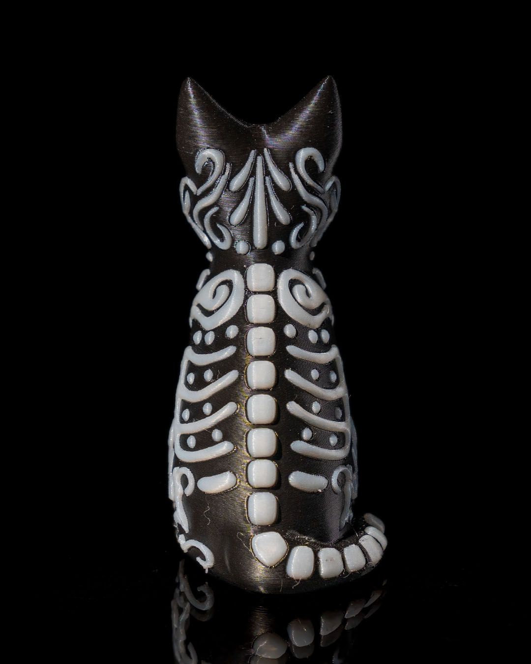 3D Printed Skeleton Pet Figurine | Dia de los Muertos Cat & Dog | Ofrenda Altar Decor | Pet Memorial Gift | Choose One or the Set