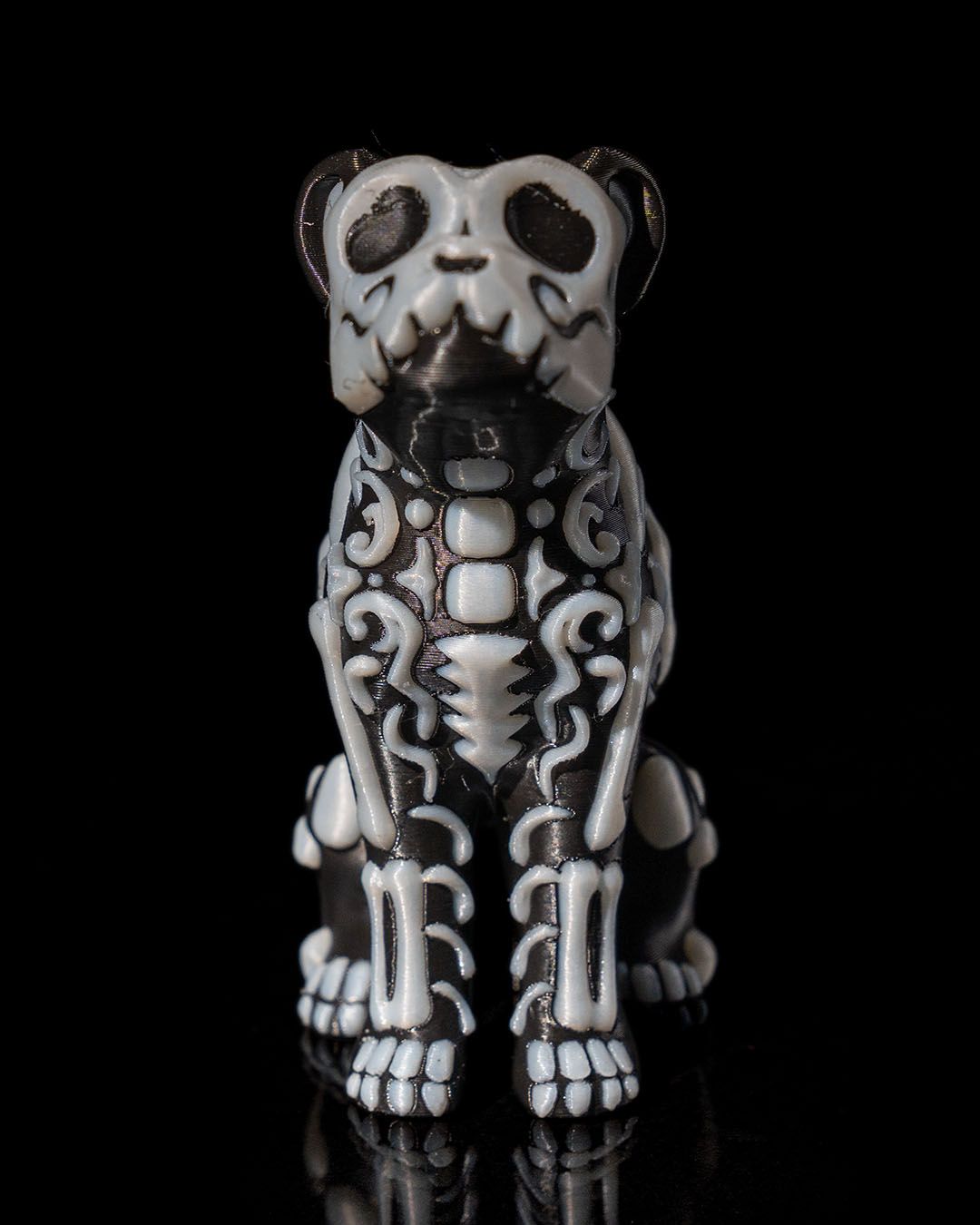3D Printed Skeleton Pet Figurine | Dia de los Muertos Cat & Dog | Ofrenda Altar Decor | Pet Memorial Gift | Choose One or the Set