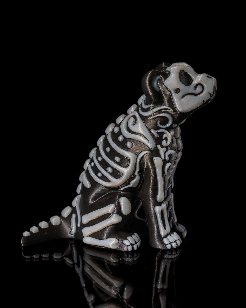 3D Printed Skeleton Pet Figurine | Dia de los Muertos Cat & Dog | Ofrenda Altar Decor | Pet Memorial Gift | Choose One or the Set