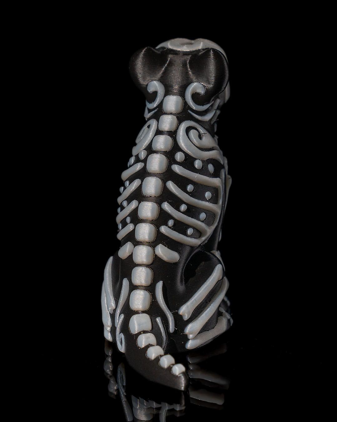 3D Printed Skeleton Pet Figurine | Dia de los Muertos Cat & Dog | Ofrenda Altar Decor | Pet Memorial Gift | Choose One or the Set