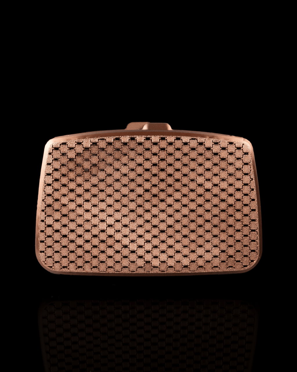 3D Printed Mesh Clutch | Soft Close Minimalist Handbag | Structured Purse with Chain Trim