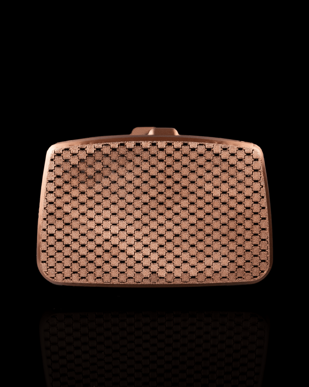 3D Printed Mesh Clutch | Soft Close Minimalist Handbag | Structured Purse with Chain Trim