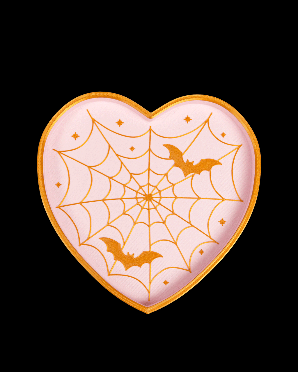 Spiderweb Heart Trinket Dish | Gothic Jewelry Holder | Ring Dish for Halloween Decor
