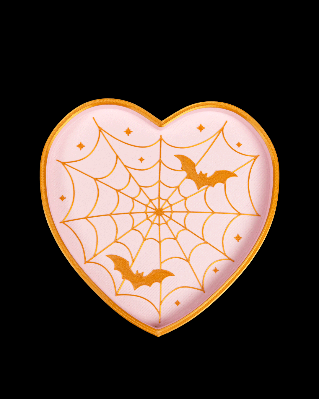 Spiderweb Heart Trinket Dish | Gothic Jewelry Holder | Ring Dish for Halloween Decor