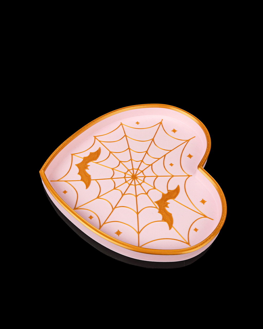 Spiderweb Heart Trinket Dish | Gothic Jewelry Holder | Ring Dish for Halloween Decor