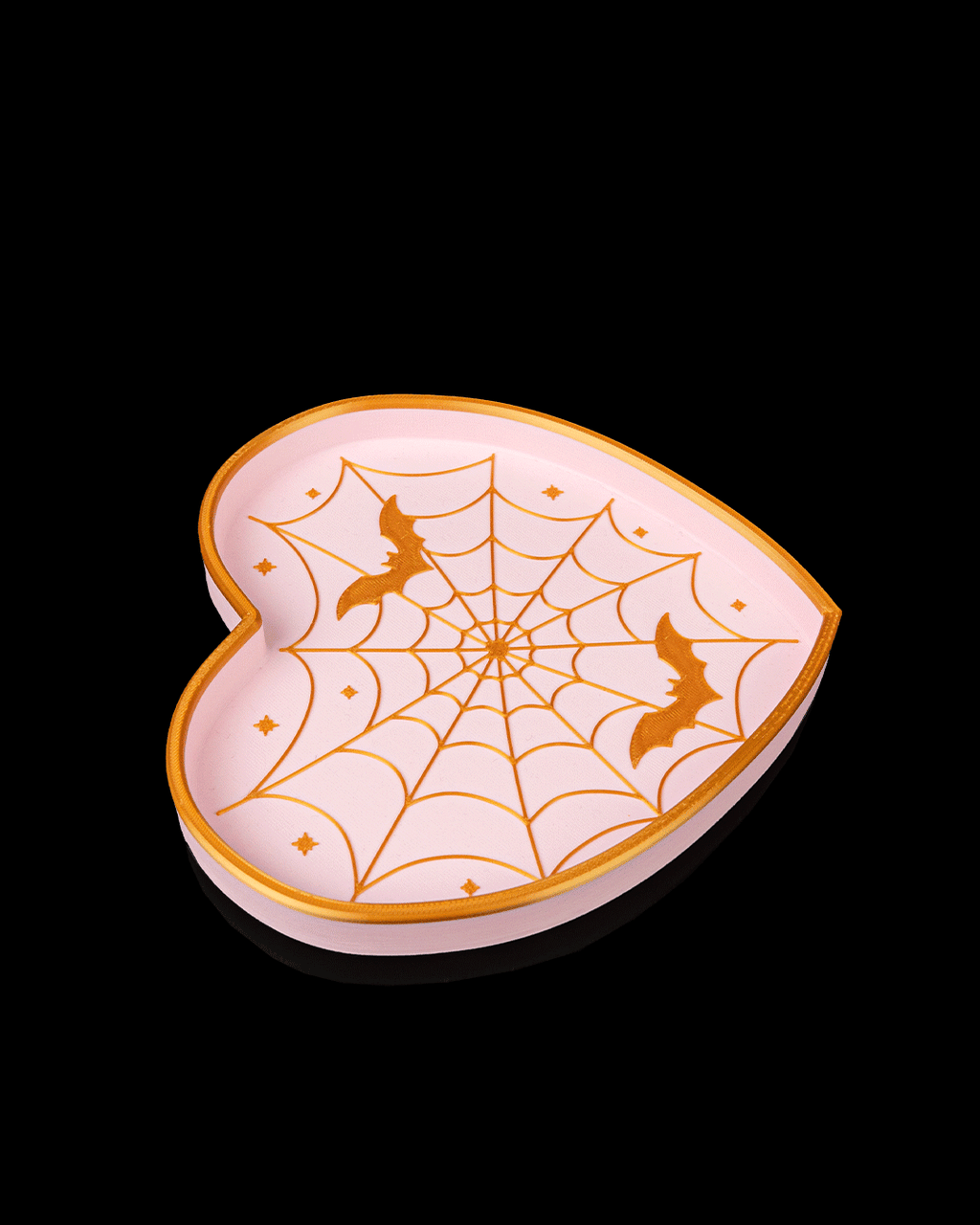 Spiderweb Heart Trinket Dish | Gothic Jewelry Holder | Ring Dish for Halloween Decor