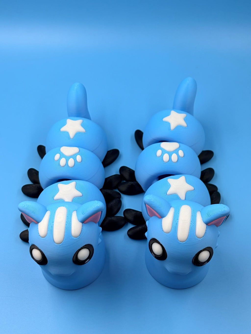 Snail Buddies Articulated Figure | Cute Cat Bunny Hybrid Flexi Toy | 3D Printed Collectible Desk Gift