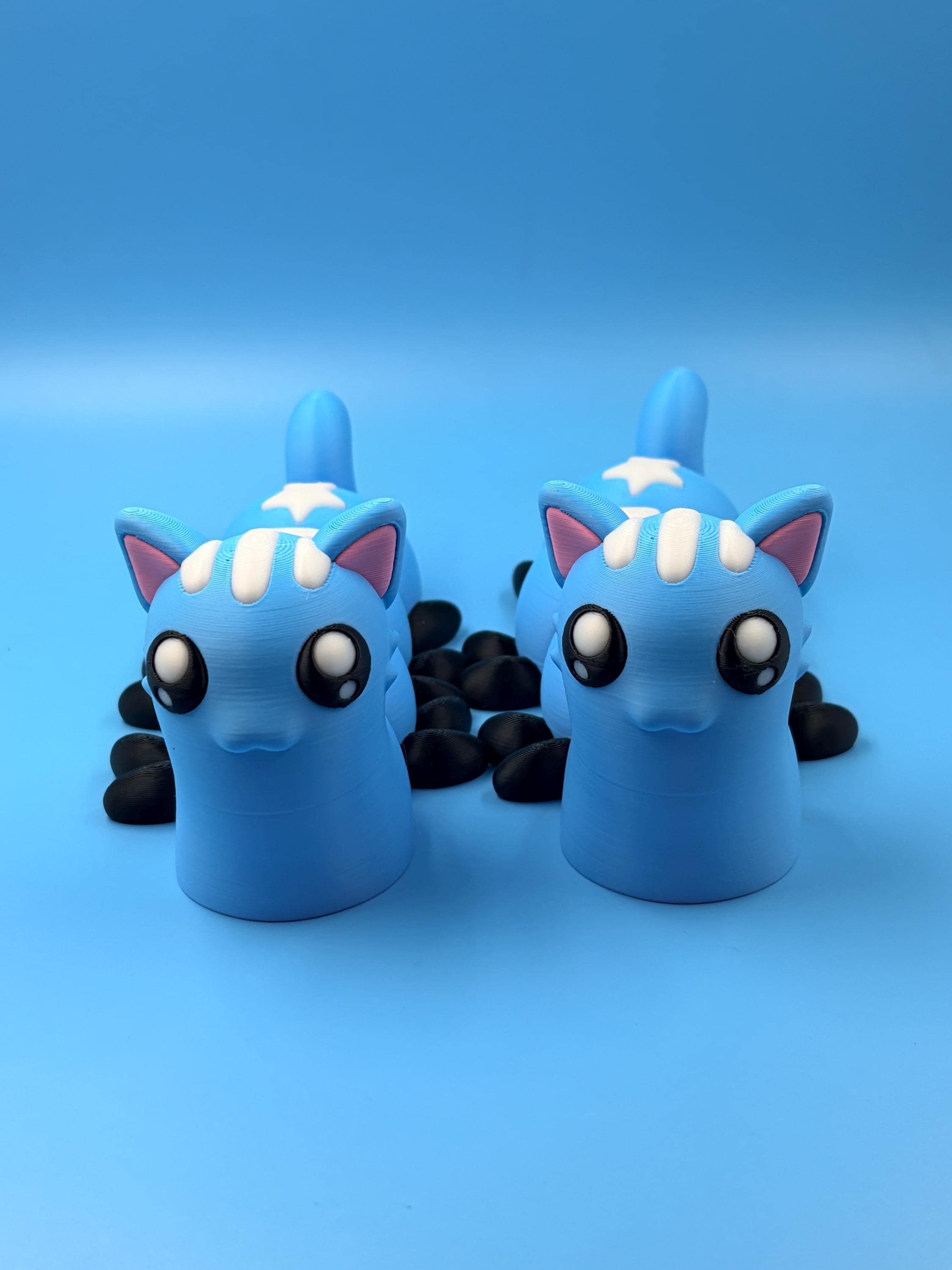 Snail Buddies Articulated Figure | Cute Cat Bunny Hybrid Flexi Toy | 3D Printed Collectible Desk Gift