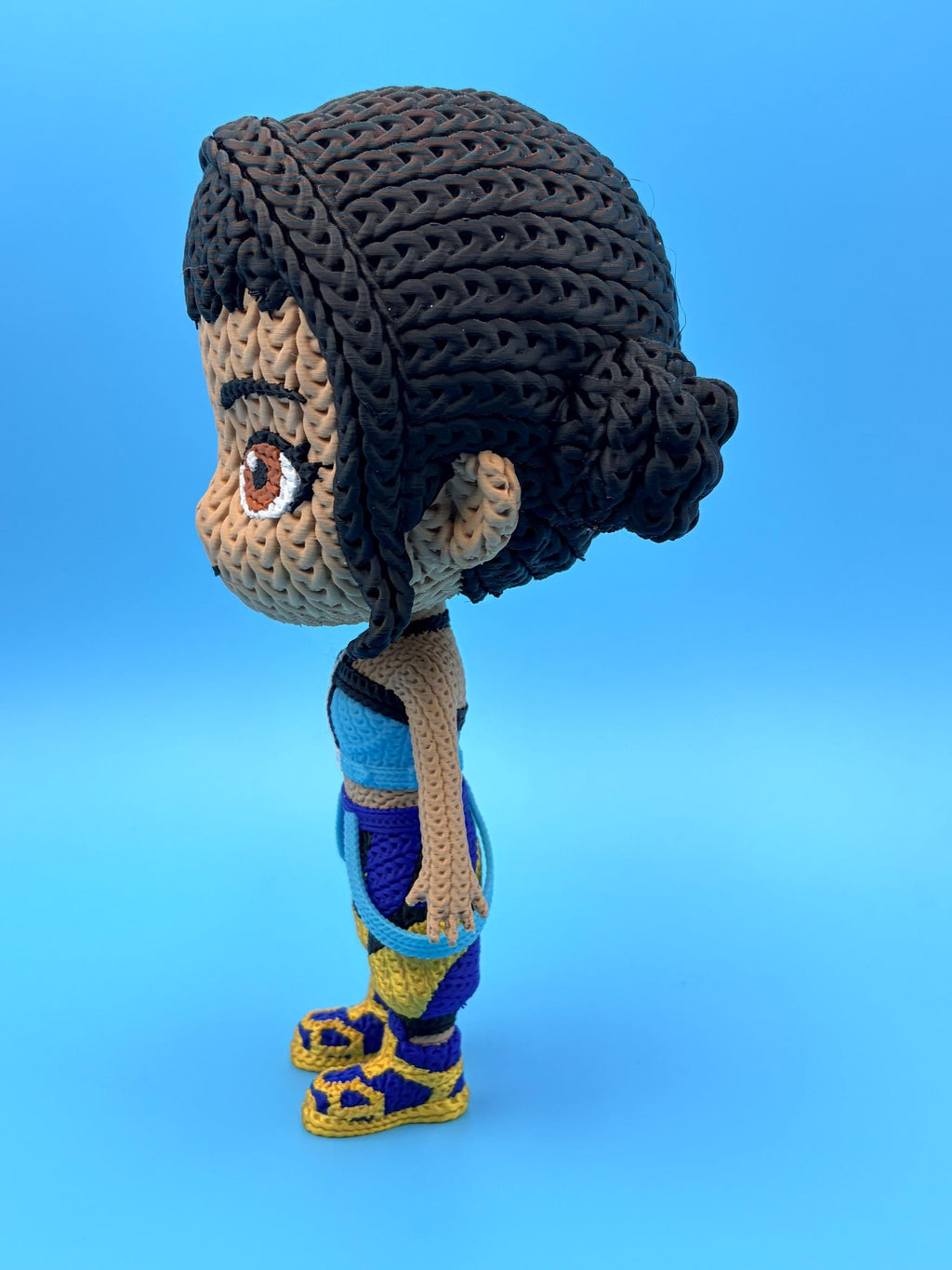 Purple Warrior Knitted Figure | Multicolor Idol Hunter Collectible