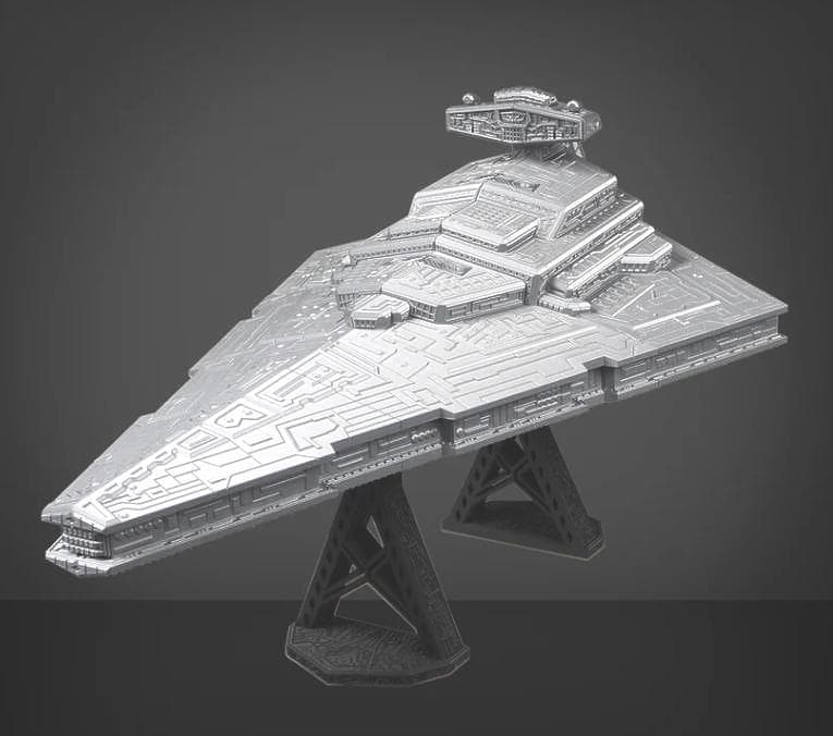 3D Printed Star Destroyer Model | Large Sci-Fi Warship Display | Bolt Together Assembly