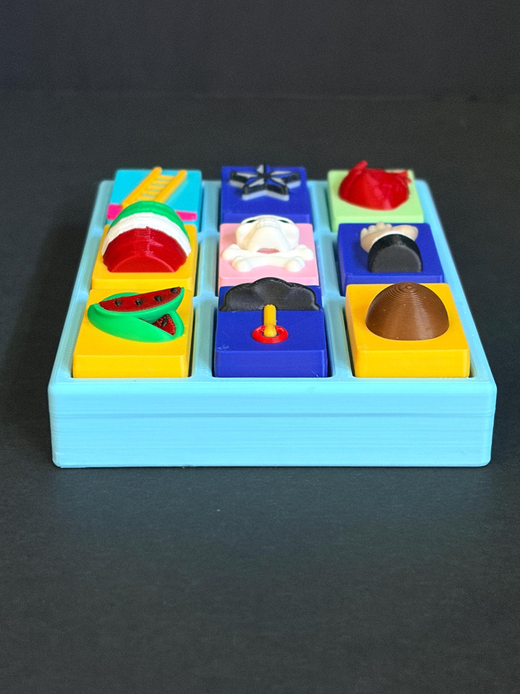 Mechanical Loteria Fidget Clicker | 3D Printed ASMR Desk Toy | Mexican Folk Art Inspired Stress Toy