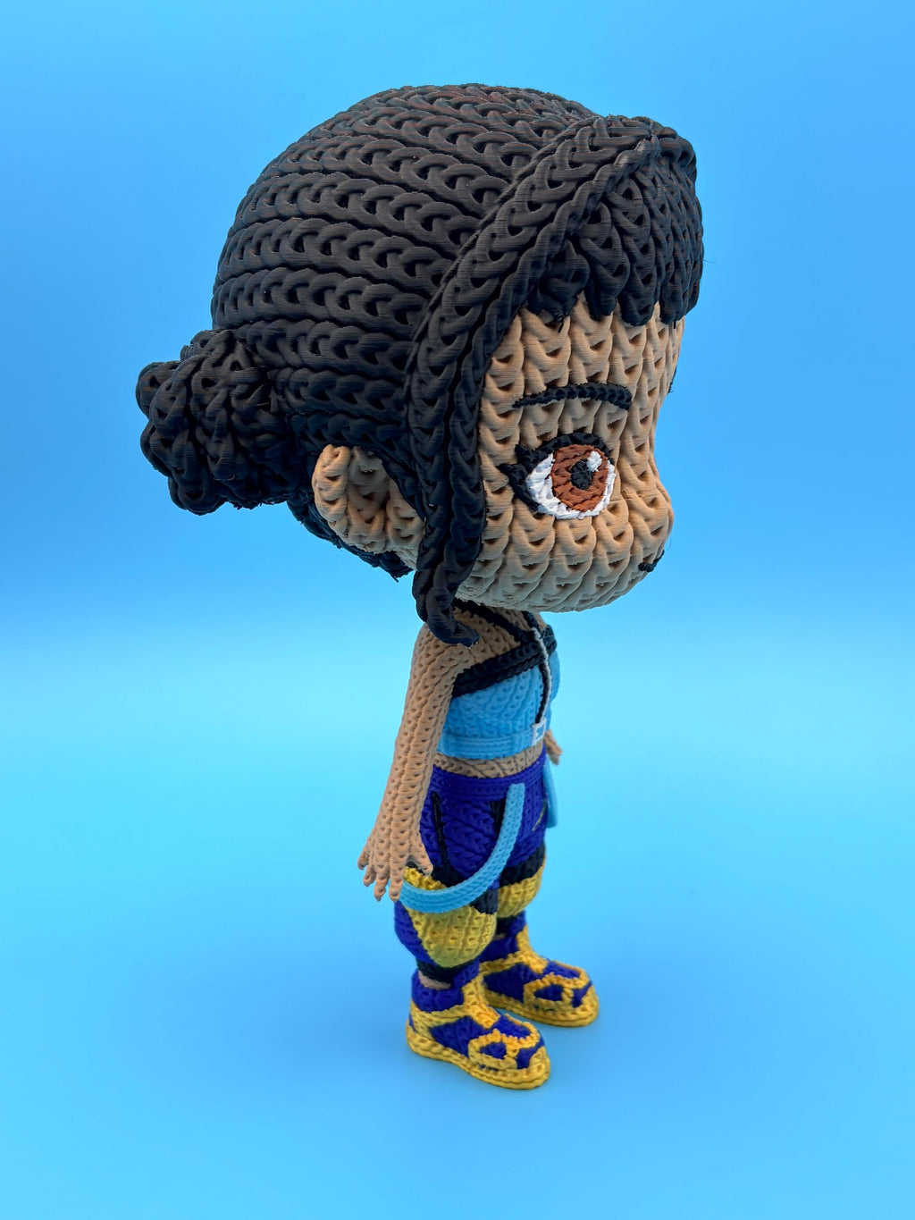 Purple Warrior Knitted Figure | Multicolor Idol Hunter Collectible