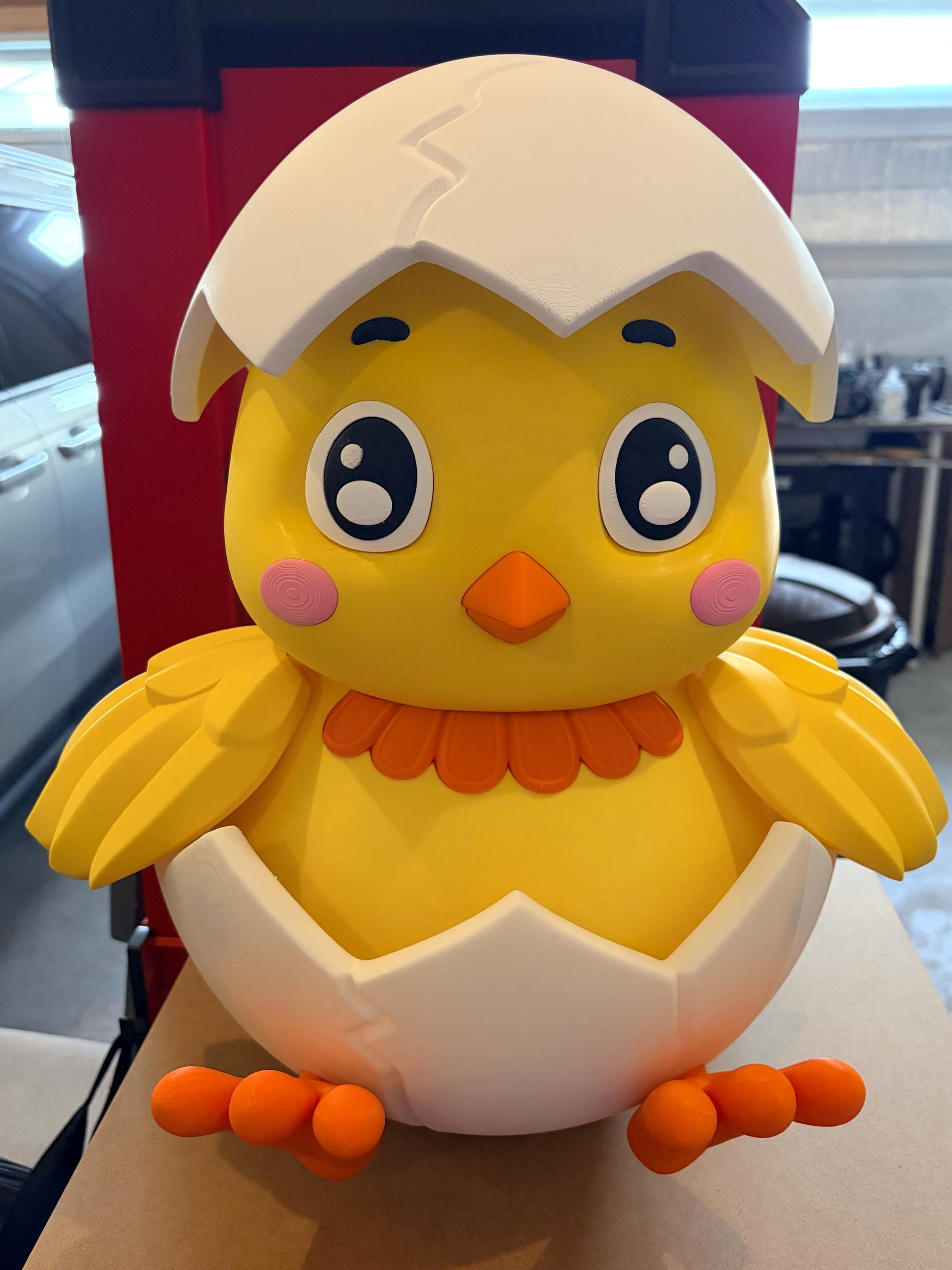 3D Printed Easter Chick - 17" Collectible Spring Decoration (Choose Assembled or DIY Kit)