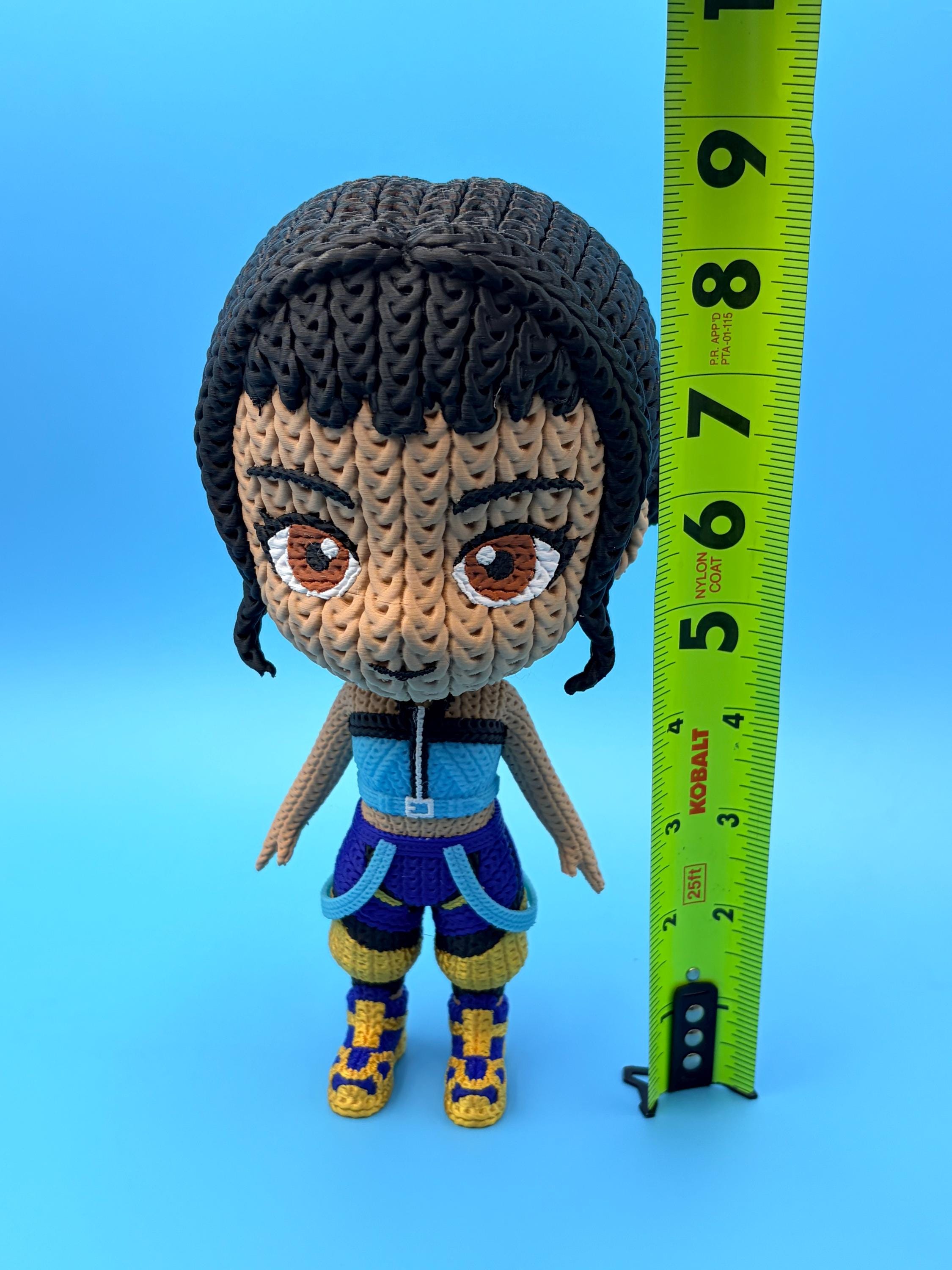 Purple Warrior Knitted Figure | Multicolor Idol Hunter Collectible