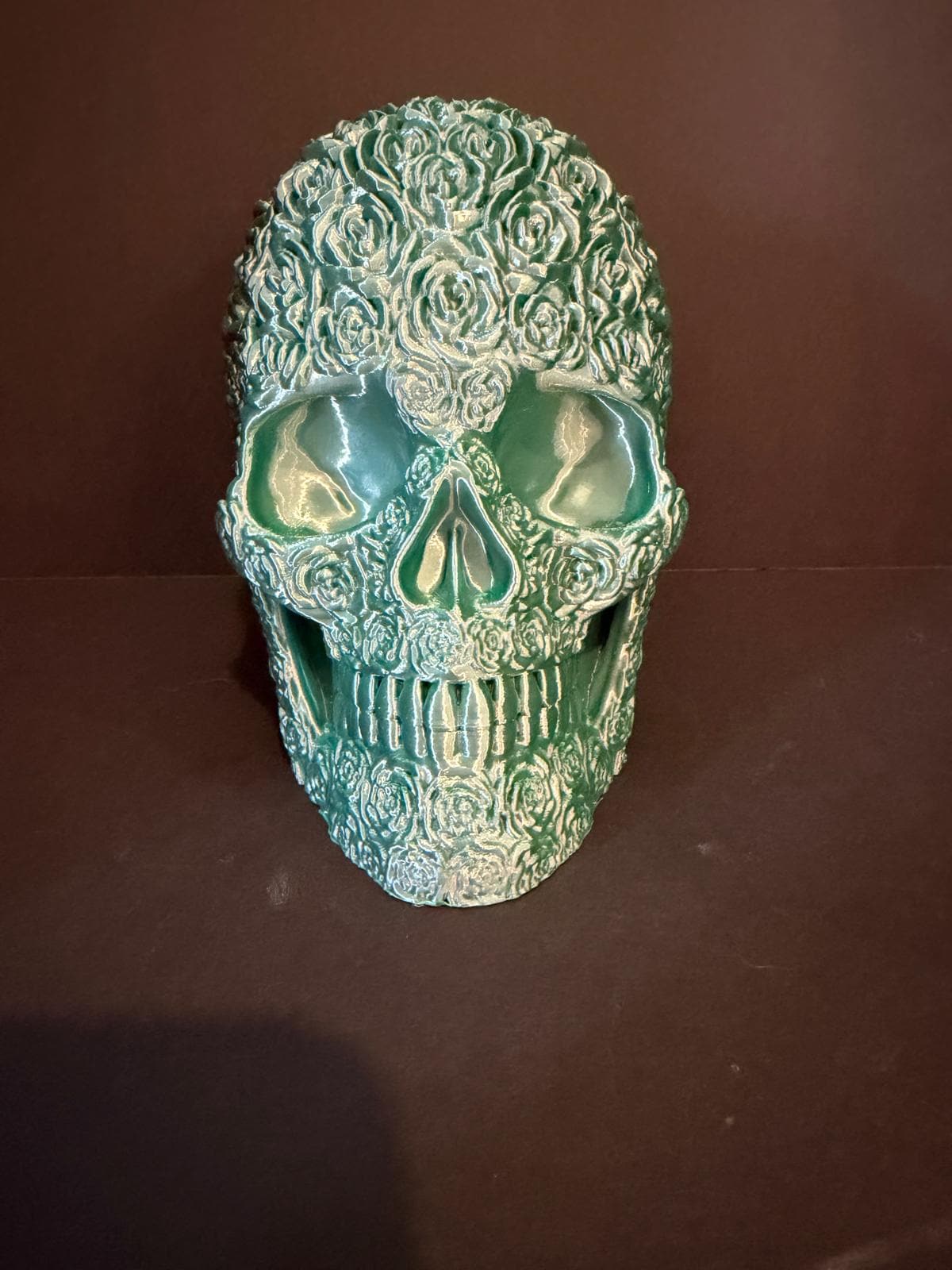 Floral Skull Sculpture, Day of the Dead Decor, Gothic Home, Art, Halloween Gift,