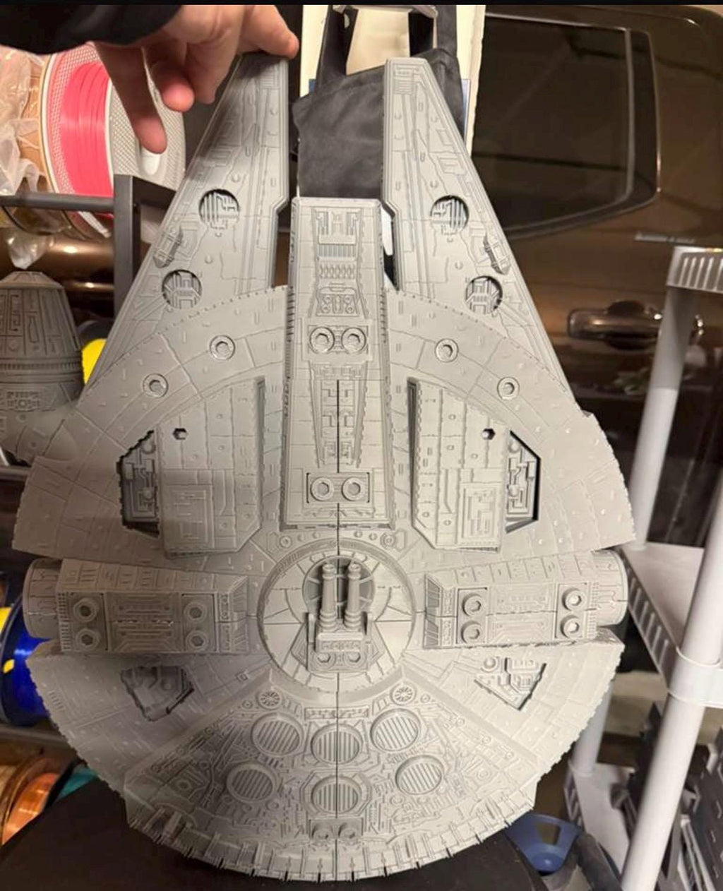 Project Falcon Display Ship w/ Stand | Fan-Inspired Space Freighter