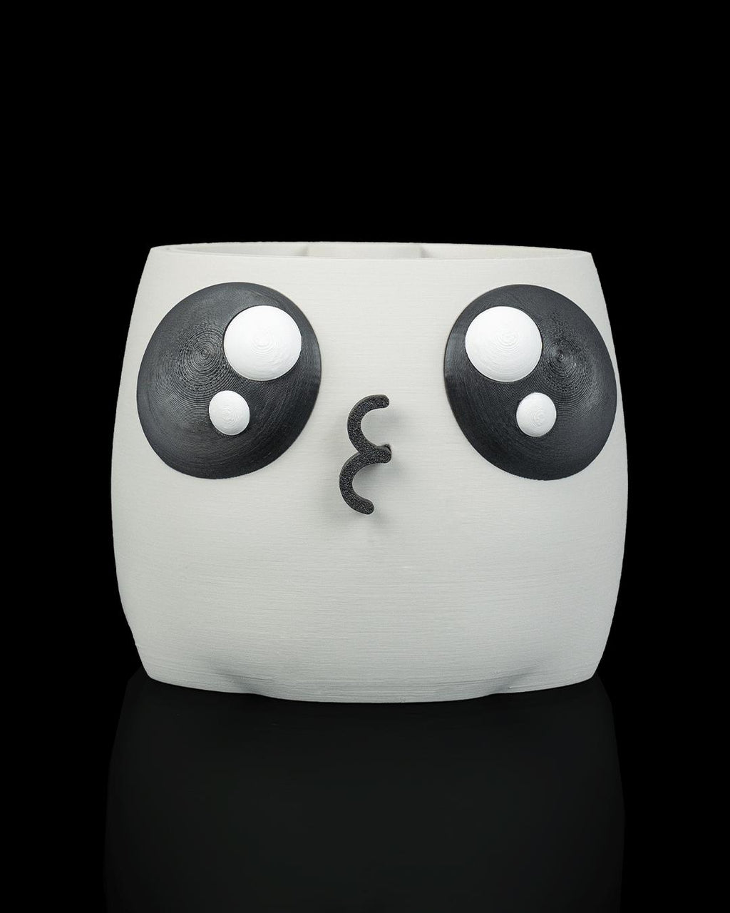 3D Printed Bloop Face Planter | Cute Panda Pot | Kawaii Succulent Holder | Desk Decor