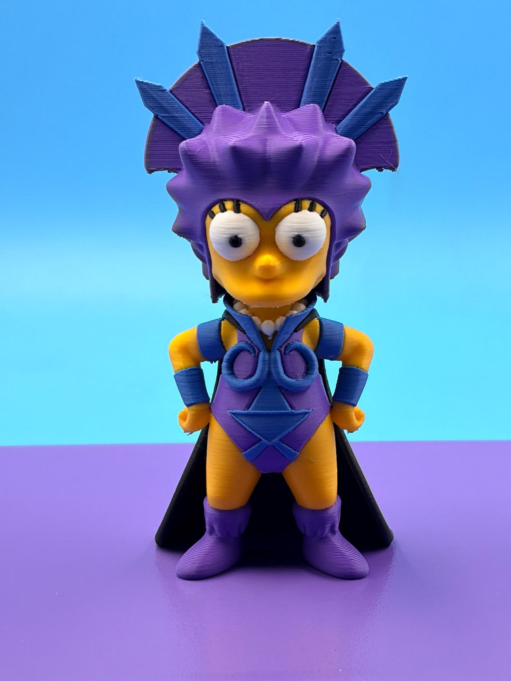 Springfield Family Warrior Mashup Figures | 3D Printed Collectibles, Cartoon Superhero Desk Decor