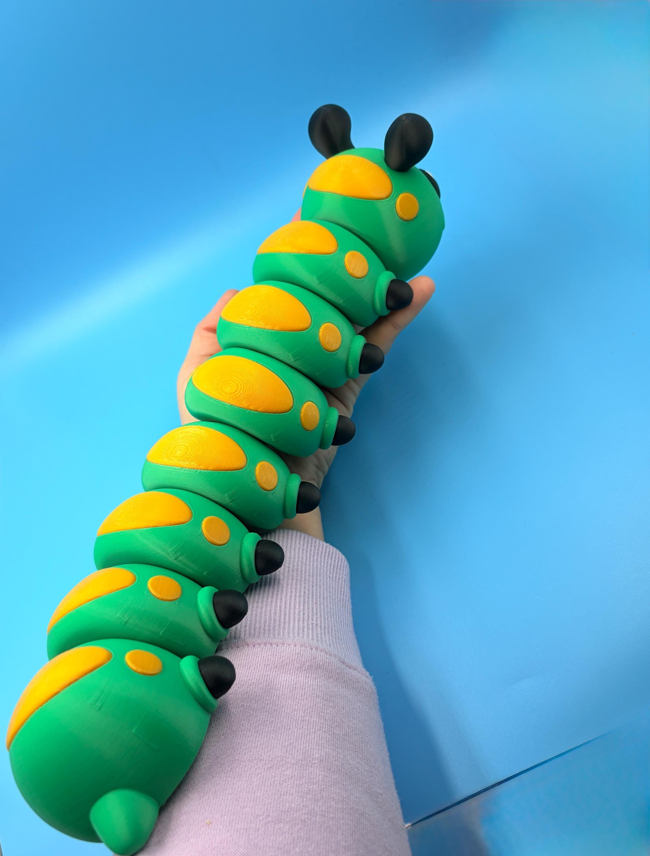 Articulated Caterpillar Fidget Toy | 13 Inch Flexi Bug Desk Companion