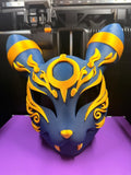 Oni Mask Wall Art | Japanese Demon Mask Decor | 3D Printed Multicolor Samurai Wall Hanging | Veteran Made