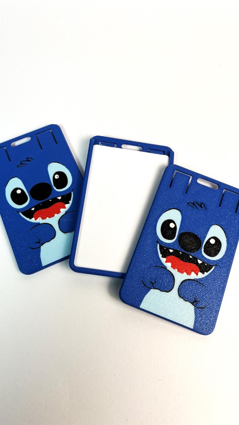 3D Printed Character ID Card Holder with Lanyard | Multicolor Badge Holder Bundle