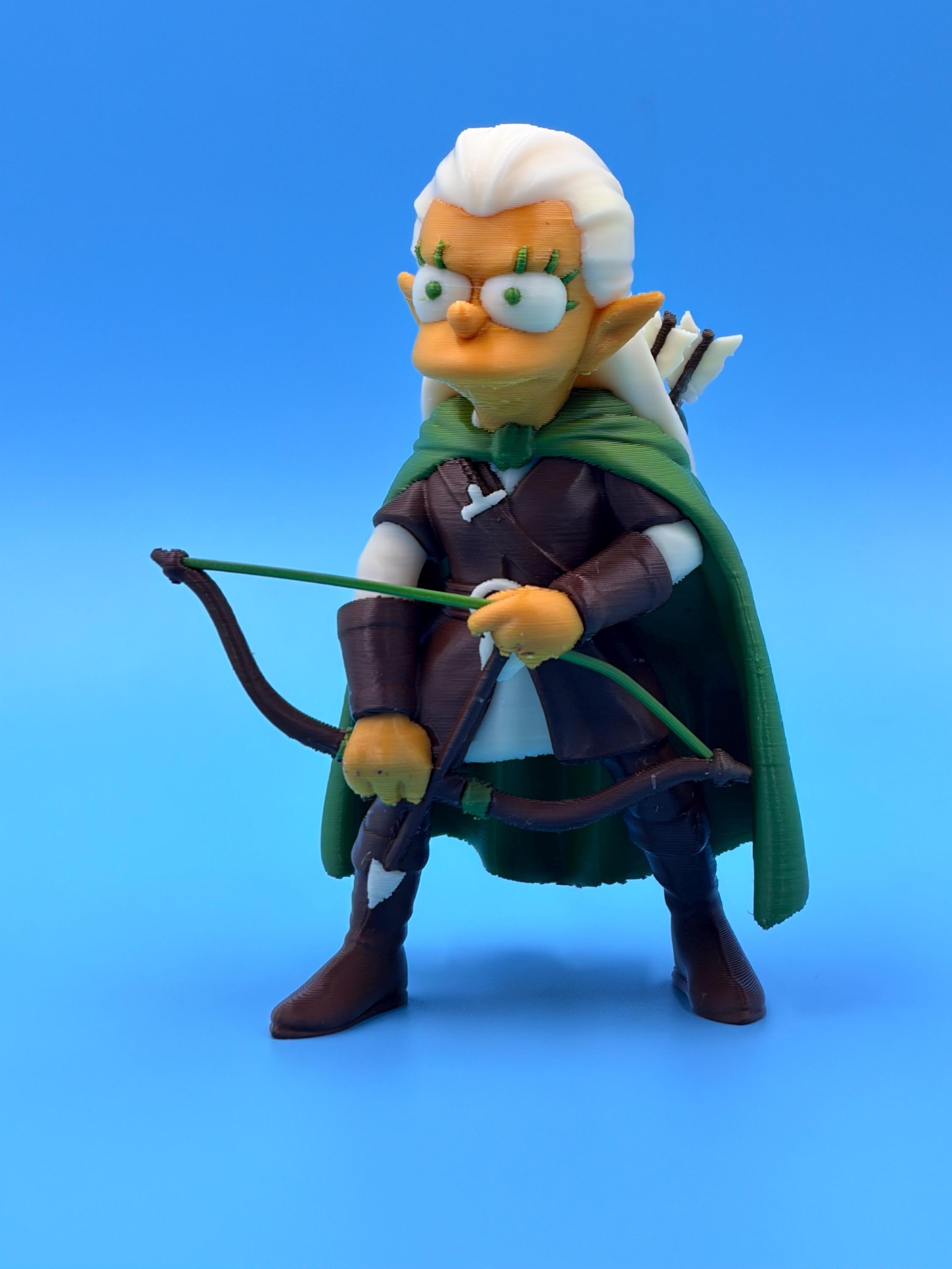 Shire Meets Springfield Figure | 3D Printed Multicolor Cartoon Fantasy Crossover | Choose Your Character | Collectible Mashup