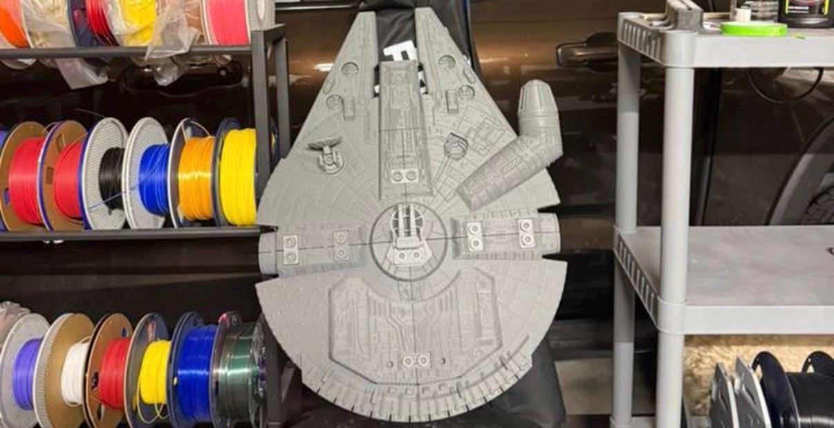 Project Falcon Display Ship w/ Stand | Fan-Inspired Space Freighter
