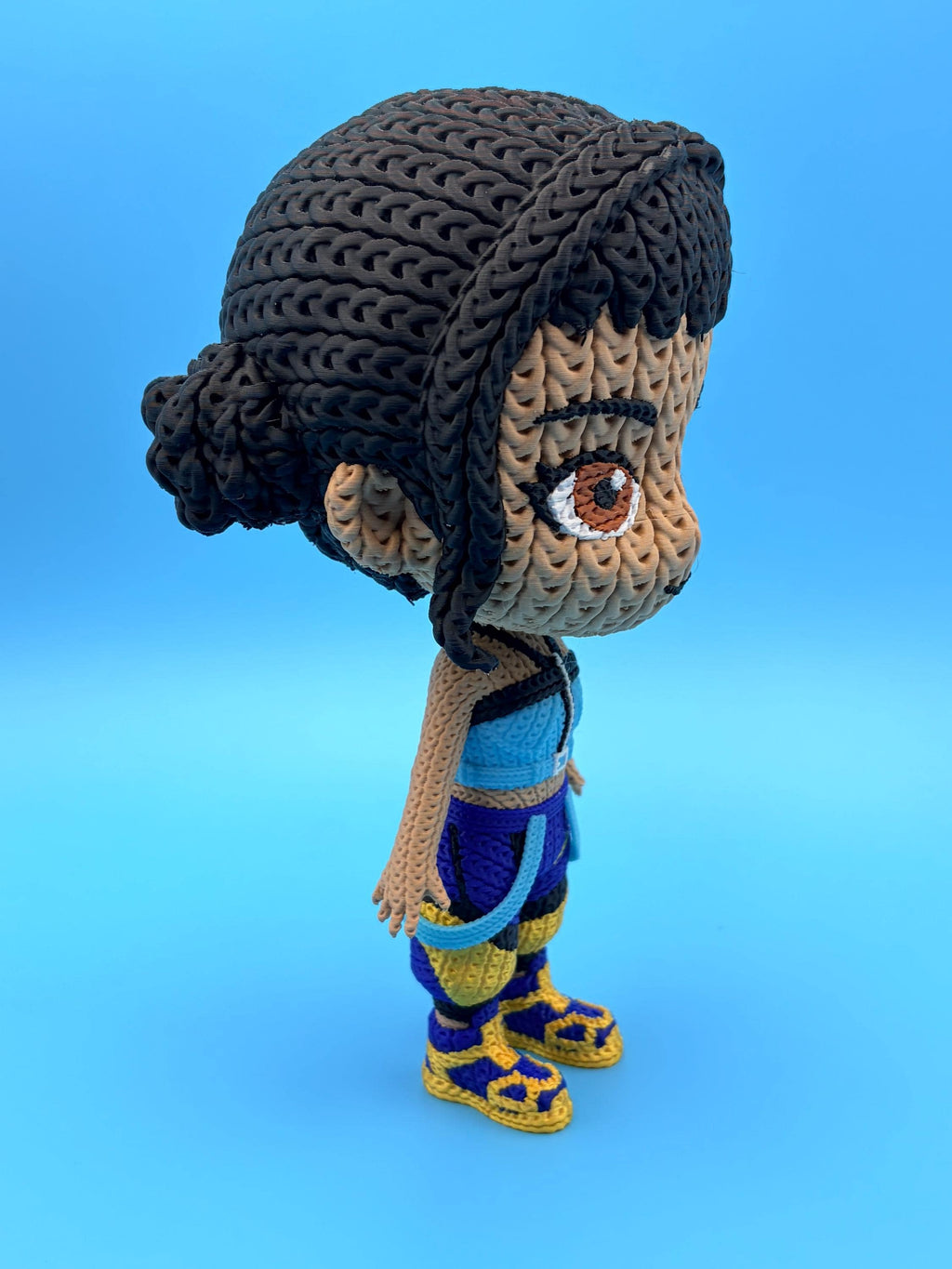 Purple Warrior Knitted Figure | Multicolor Idol Hunter Collectible